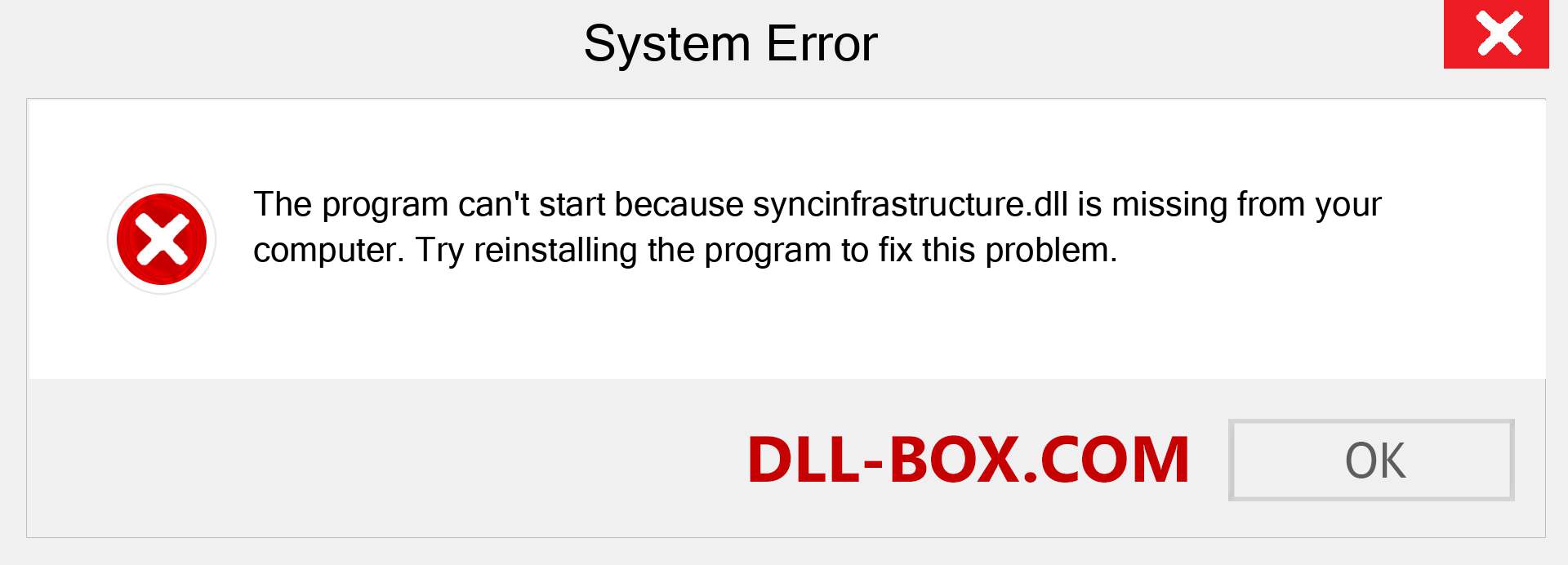  syncinfrastructure.dll file is missing?. Download for Windows 7, 8, 10 - Fix  syncinfrastructure dll Missing Error on Windows, photos, images